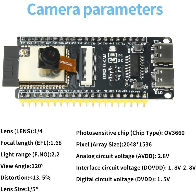 ESP32-S3-CAM Board With OV3660 - Doit Esp32 ulasan dan harga