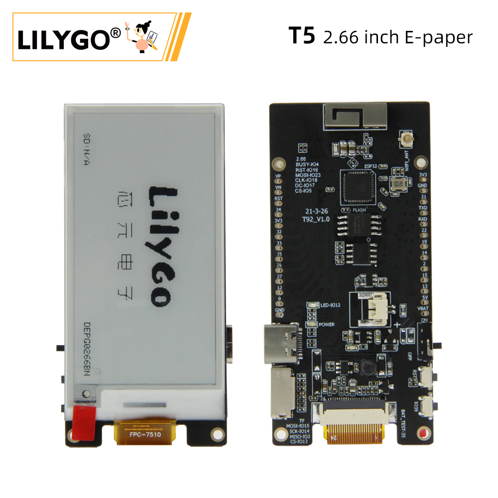 LILYGO® TTGO T5 2.66-Inch E-Pa - Ttgo Tdisplay ulasan dan harga