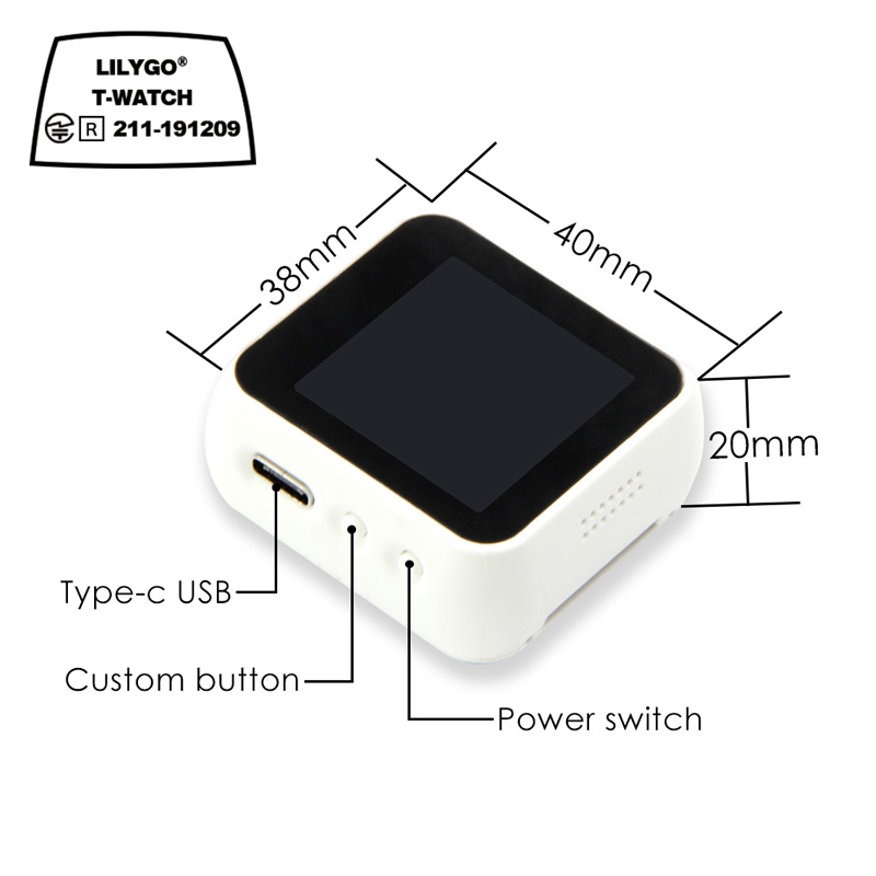 LILYGO® TTGO T-Watch Programma - Ttgo T Watch ulasan dan harga