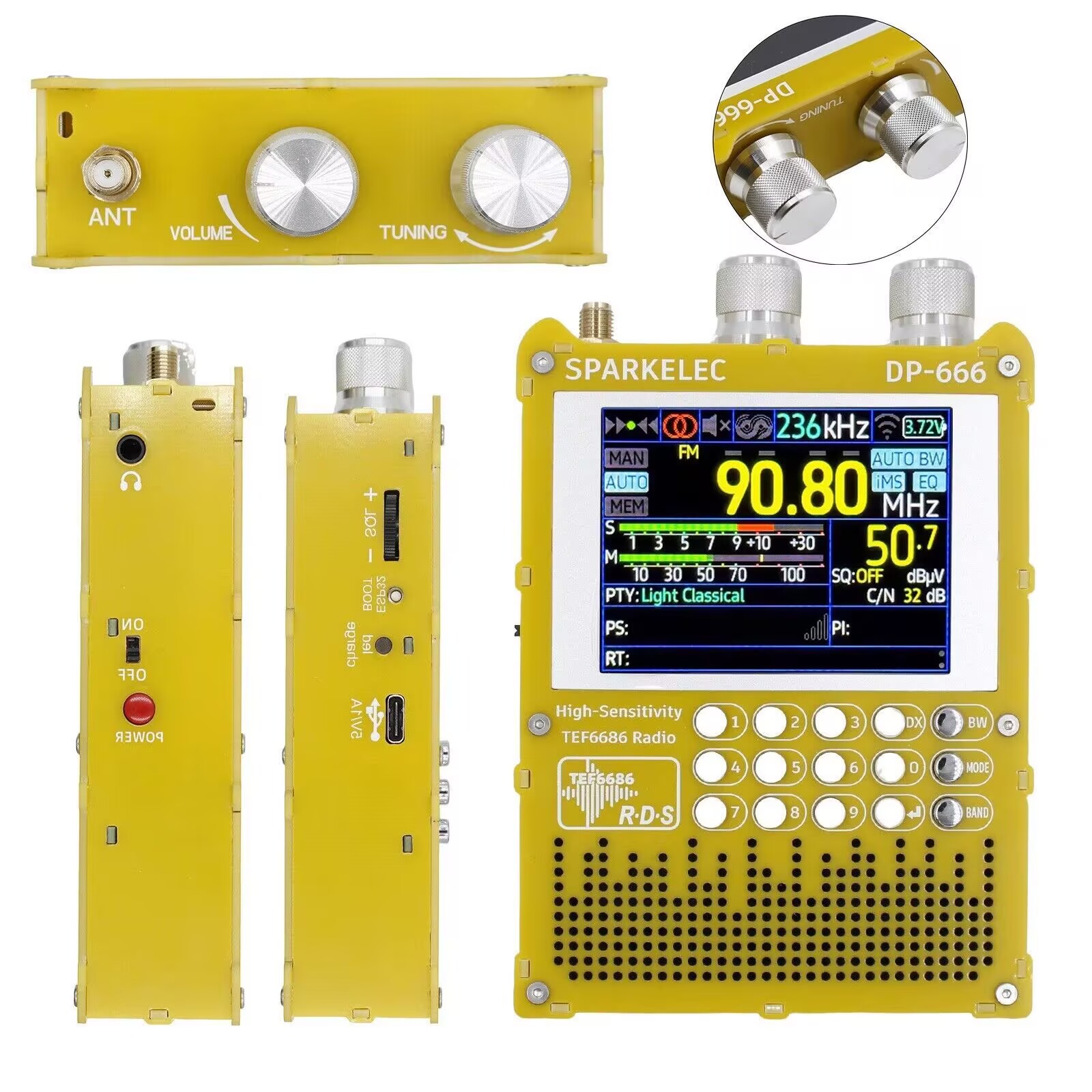 New DP-666 TEF6686 Radio High  - Devkitc ulasan dan harga
